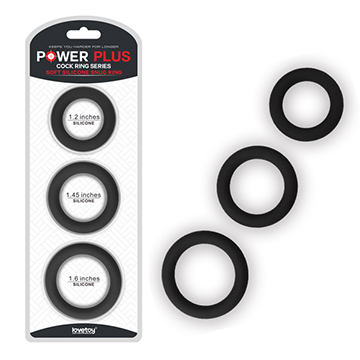 【樂谷精選】POWER PLUS矽膠套環3入(薄)-黑