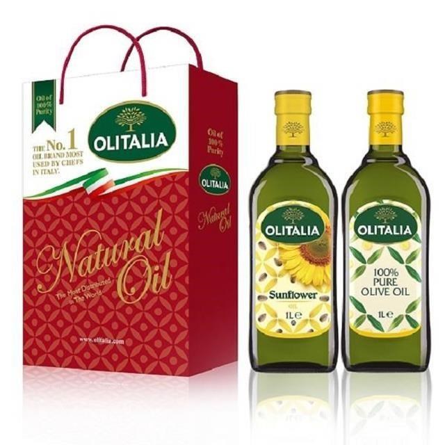 Olitalia奧利塔純橄欖油+葵花油禮盒組1000mlx各1瓶