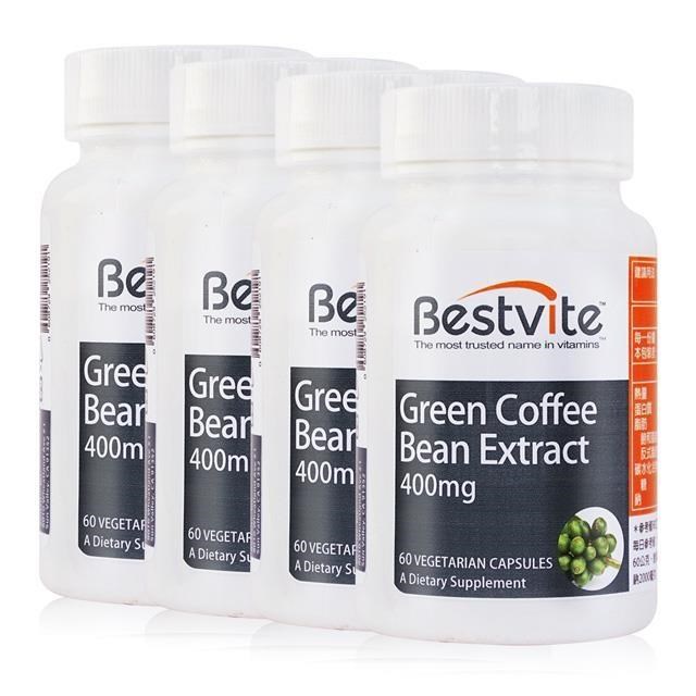 【美國BestVite】必賜力綠咖啡精華膠囊4瓶組 (60顆*4)