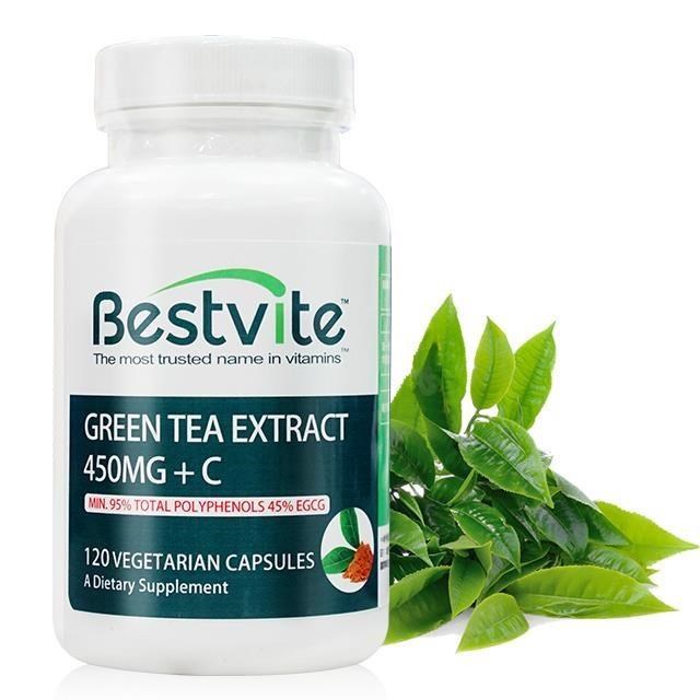 【美國BestVite】必賜力綠茶萃取+左旋C膠囊1瓶 (120顆)