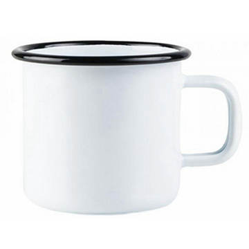 【芬蘭Muurla】基本白琺瑯馬克杯370cc(白色)咖啡杯/琺瑯杯