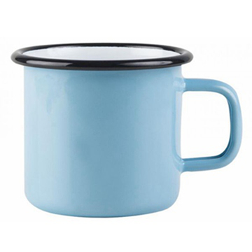 【芬蘭Muurla】基本藍琺瑯馬克杯370cc(藍色)咖啡杯/琺瑯杯