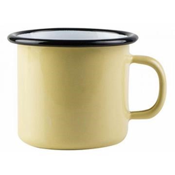 【芬蘭Muurla】基本黃琺瑯馬克杯250cc(黃色)咖啡杯/琺瑯杯