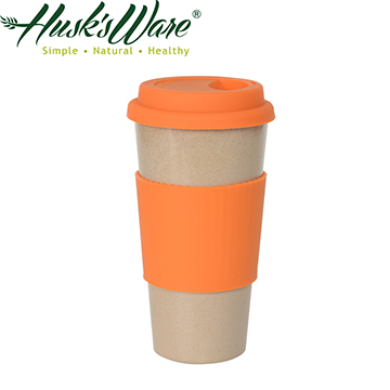 【Husk’s ware】美國Husk’s ware稻殼天然無毒環保咖啡隨行杯-熱帶橙
