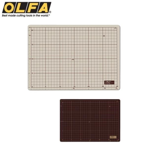 日本OLFA雙面切割墊CM-A4即134B雙面裁切墊(灰褐+咖啡色)工藝墊美工墊桌墊子