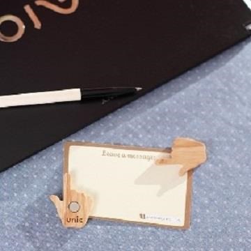 Unic天然原木造型磁鐵(滑鼠手指)+精品禮卡