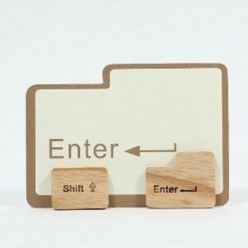 Unic天然原木造型磁鐵(Enter Sfift鍵)+精品禮卡