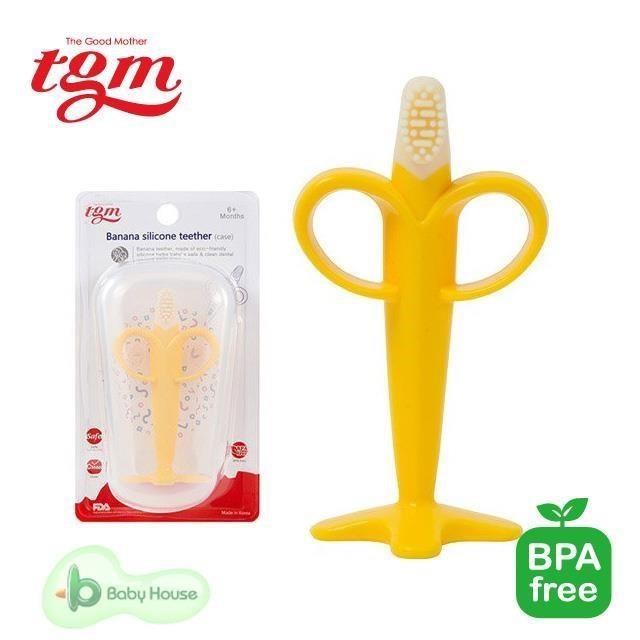 Tgm 水果矽膠咬牙固齒器6M+ (附收納盒)-香蕉