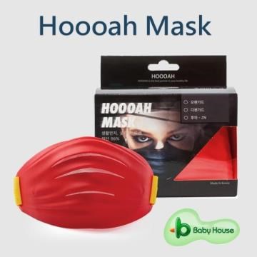 Hoooah Mask OFNGUARD 3D雙劍守護神無毒雙層防護明星時尚口罩-面罩+5入補充濾材-紅色