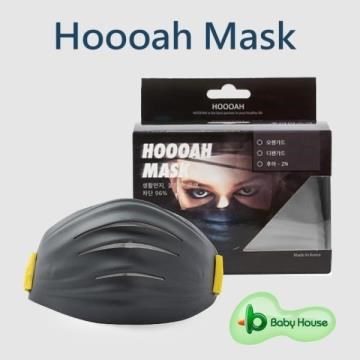 Hoooah Mask OFNGUARD 3D雙劍守護神無毒雙層防護明星時尚口罩-面罩+5入補充濾材-灰色
