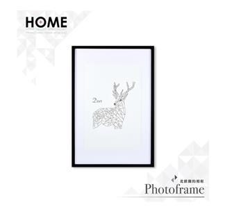 動物幾何線條 鹿 相框裝飾畫 63x43cm