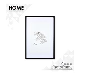 動物幾何線條 蛙 相框裝飾畫 63x43cm