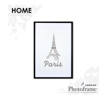 巴黎鐵塔 灰 相框裝飾畫 63x43cm