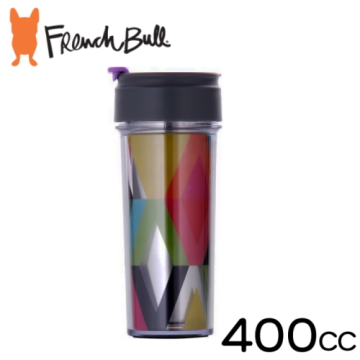 【French Bull】幾何幸福雙層保溫隨行杯400ml .
