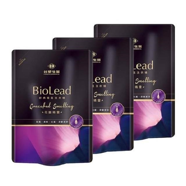 《台塑生醫》BioLead經典香氛洗衣精補充包 花園精靈1.8kg(3包)