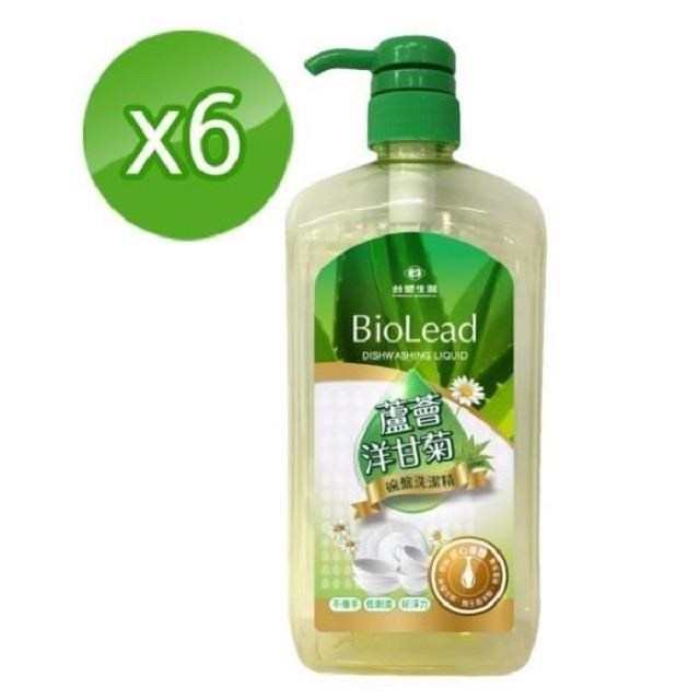 《台塑生醫》BioLead蘆薈洋甘菊碗盤洗潔精1000g(6瓶)