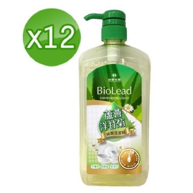 《台塑生醫》BioLead蘆薈洋甘菊碗盤洗潔精1000g(12瓶)