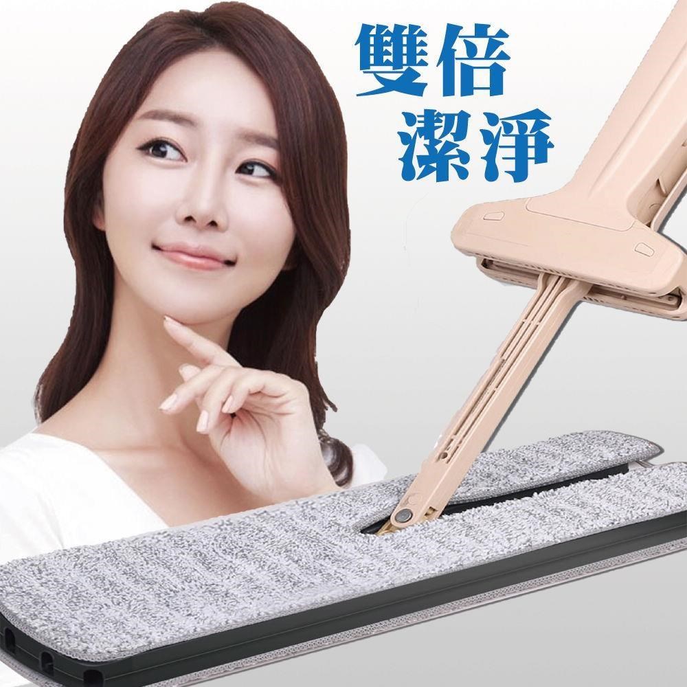 免手洗懶人兩用雙面拖把