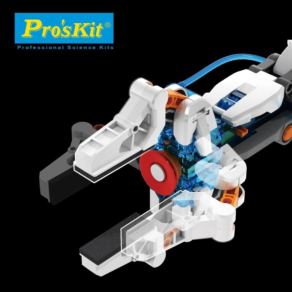 台灣製造Proskit寶工科學玩具6軸關節液壓機器人手臂夾爪GE-632(利用液體不可壓縮和力傳導性)