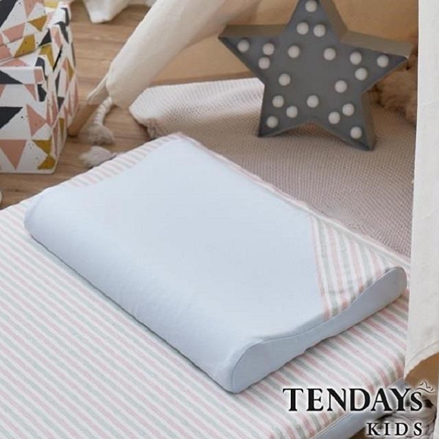 兒童枕-TENDAYs 有機棉可水洗透氣兒童枕(和風藍 5-8歲 可水洗記憶枕)