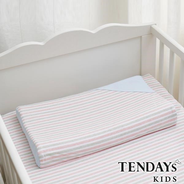 嬰兒枕-TENDAYs 有機棉可水洗透氣Ω天使枕(和風藍 0-4歲 可水洗記憶枕)