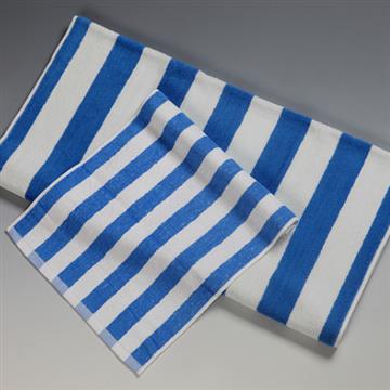 藍白紋地中海風飯店浴巾