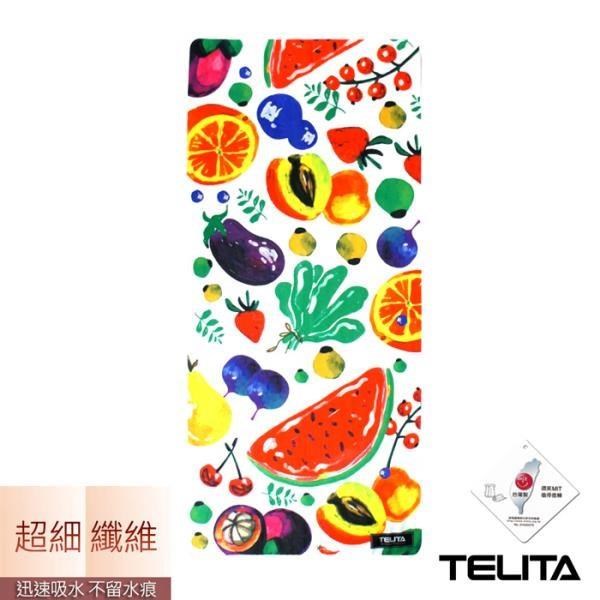【TELITA】超細纖維日系和風海灘巾-彩繪水果(一條)