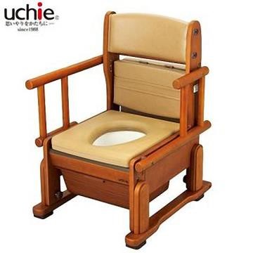 【海夫健康生活館】uchie 日本進口 輕巧便盆椅 (自在式把手)