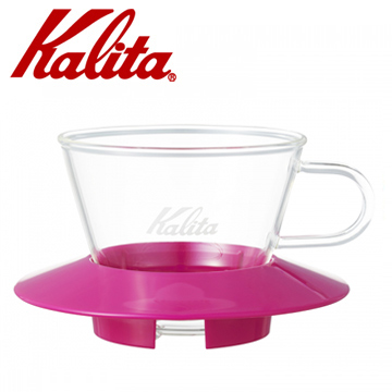 KALITA 155系列蛋糕型玻璃濾杯(櫻花粉) #05060