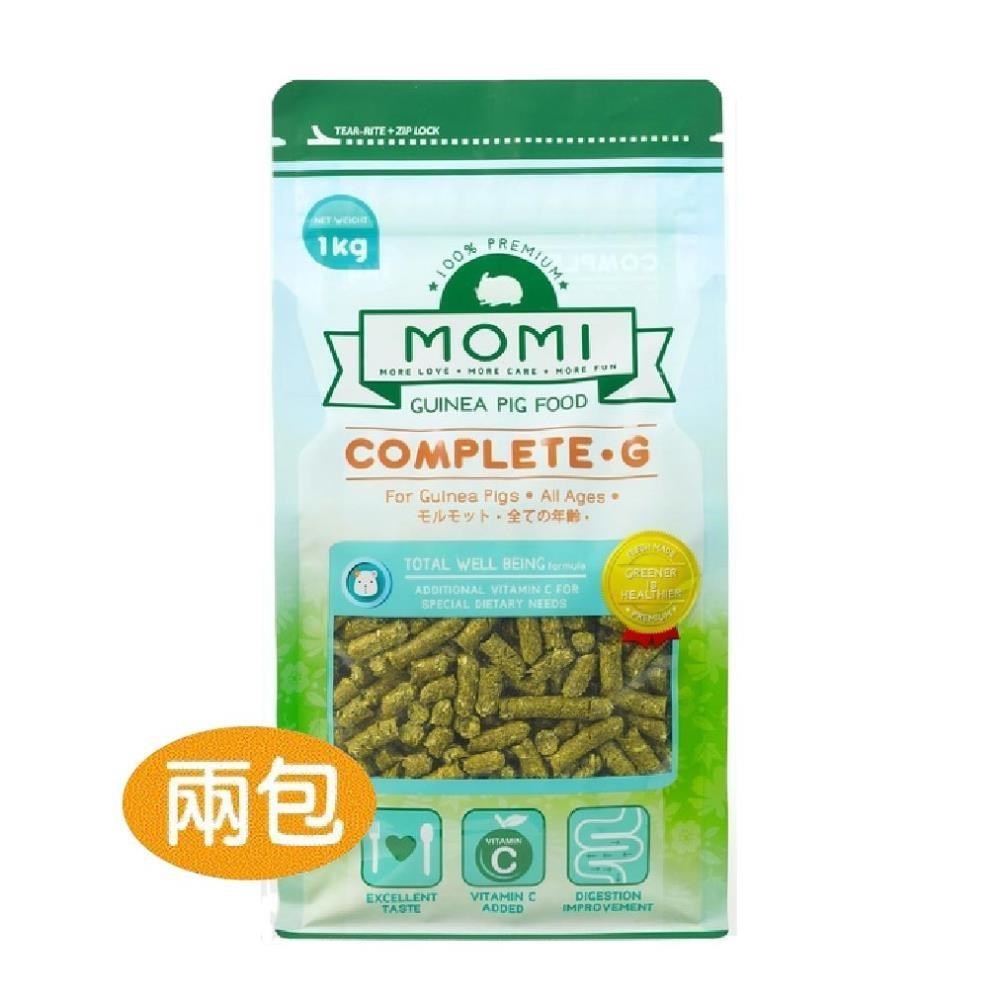 【MOMI 摩米】摩米營養全G天竺鼠飼料 1公斤裝-兩包組(天竺鼠飼料)