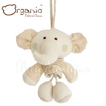 加拿大 Organic 有機棉嬰兒玩具-搖籃音樂鈴(小象)
