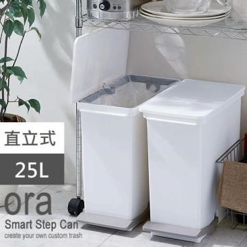 日本 LIKE IT 直立式分類垃圾桶 25L - 純白色