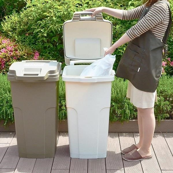 日本Risu GREEN戶外機能型連結式大容量垃圾桶 70L-二色