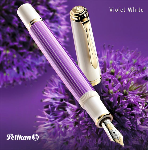 百利金M600紫條紋鋼筆