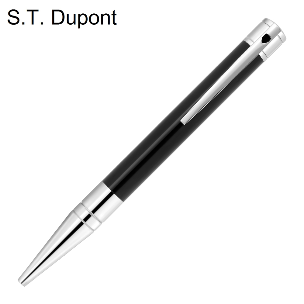 S.T. DUPONT 都彭 D-Initial系列黑桿銀夾原子筆 265200