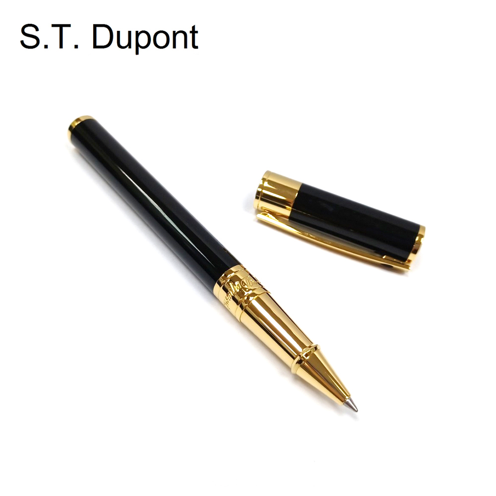 S.T. DUPONT 都彭 D-Initial系列黑桿金夾鋼珠筆 262202