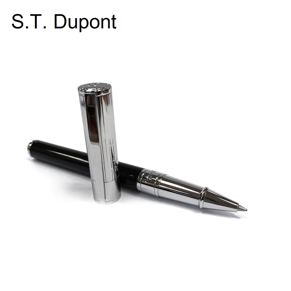 S.T.Dupont 都彭 GOLDSMITH系列黑桿銀夾鋼珠筆 262201