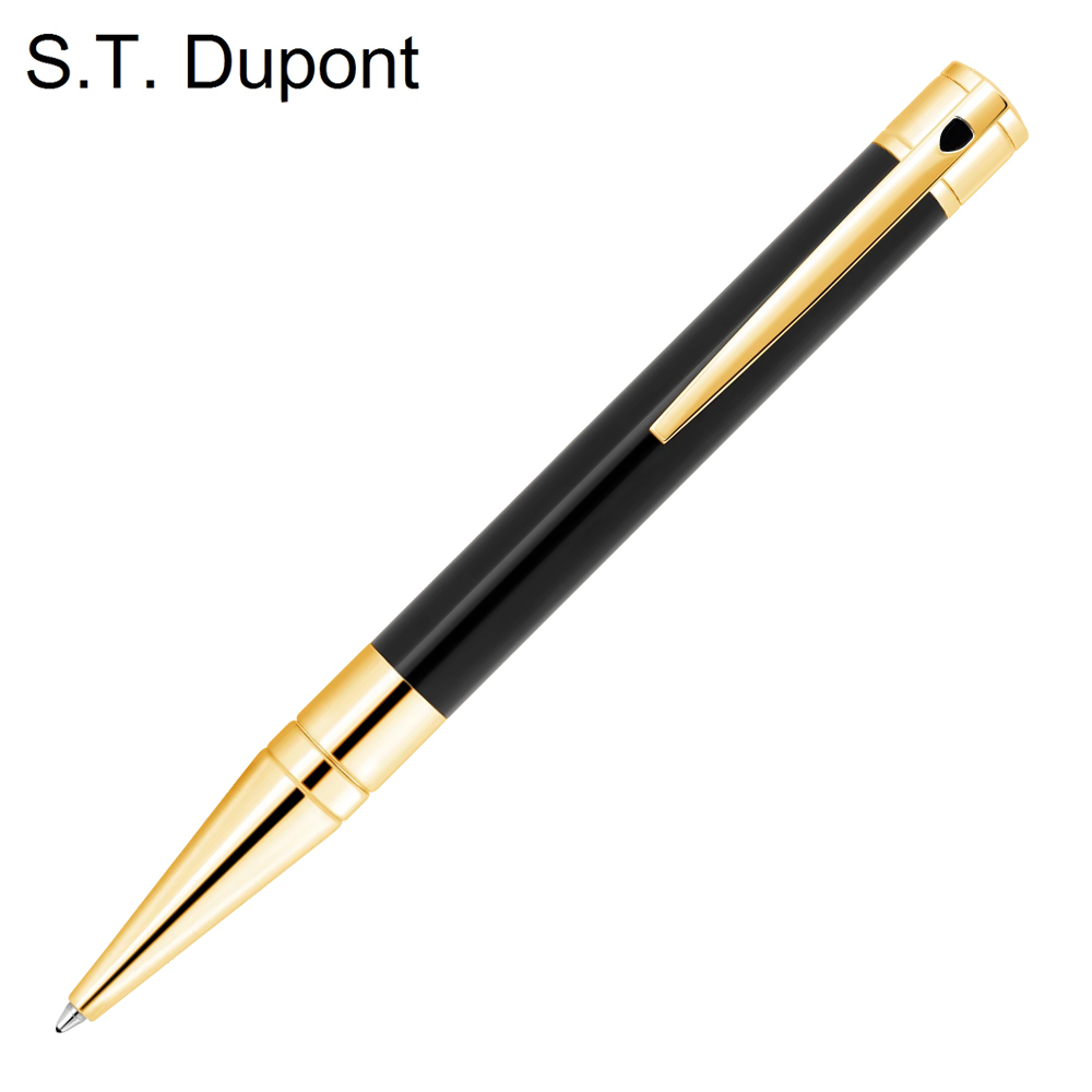 S.T.Dupont 都彭 D-Initial系列黑桿金夾原子筆 265202