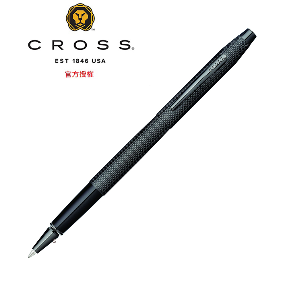 CROSS 經典世紀系列啞黑蝕刻鑽石圖騰鋼珠筆 AT0085-122