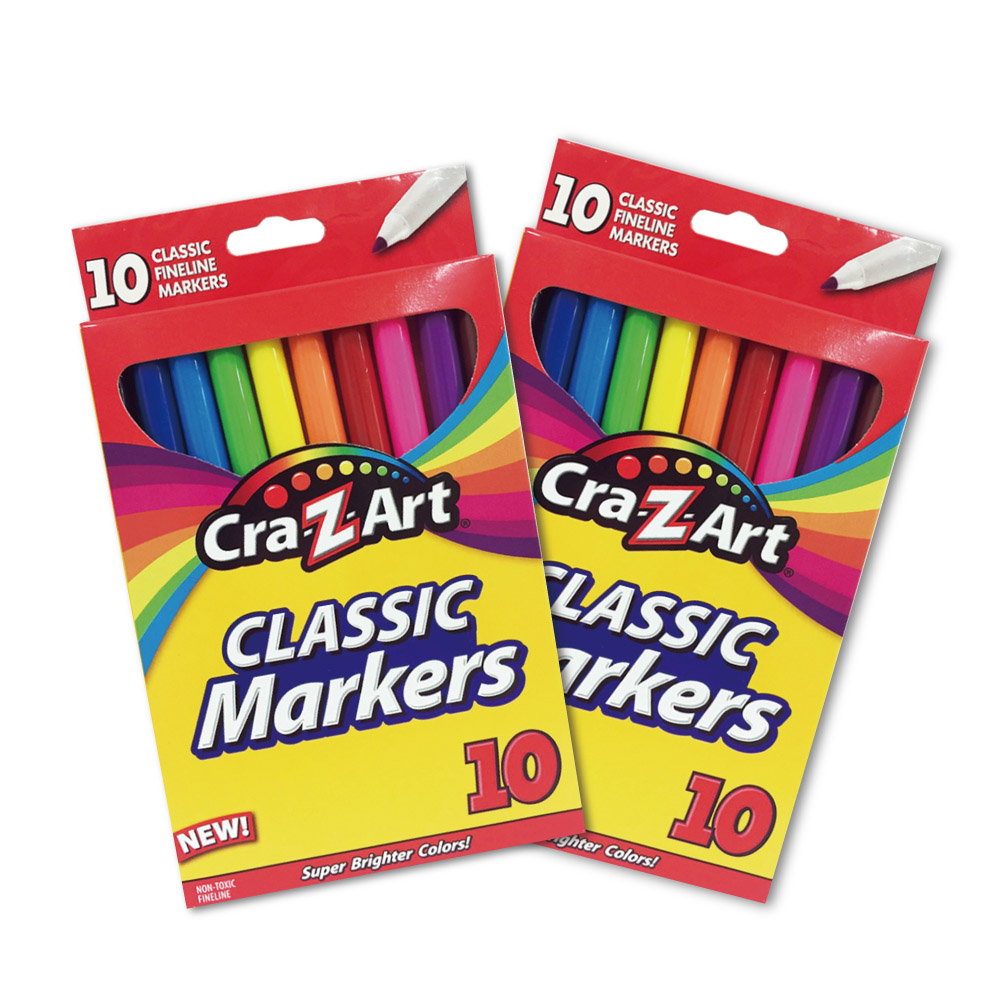 【美國Cra-Z-Art】10色可水洗彩色筆(極細款)