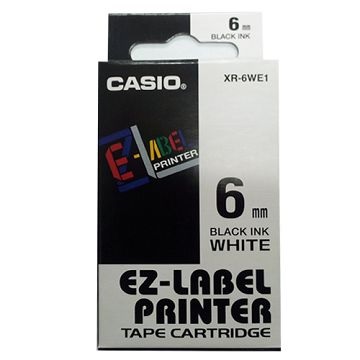 CASIO 【共有5色】標籤機專用色帶-6mm-XR-6WE1