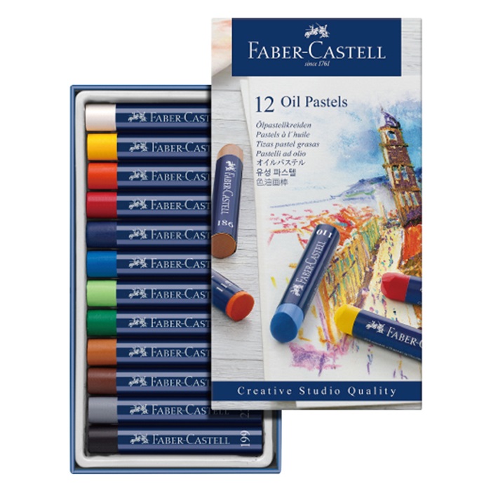 Faber-Castell創意工坊油性粉彩條 12色 *127012