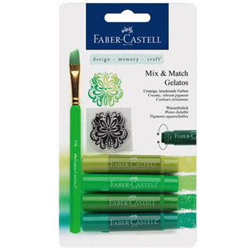 Faber-Castell口紅水性蠟筆中性綠色系4入