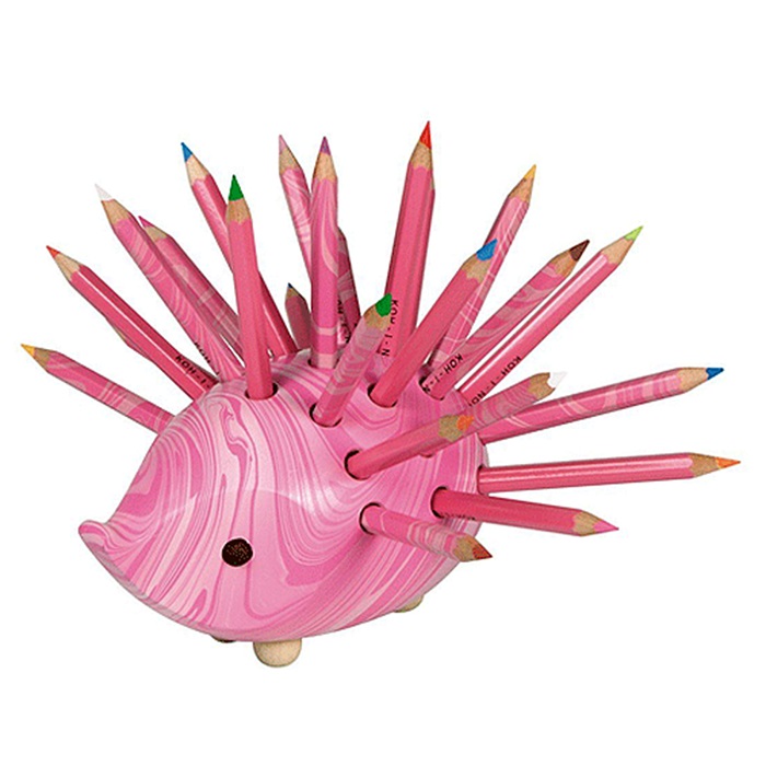 捷克製KOH-I-NOR 24色油性色鉛筆(手工製造刺蝟型24支組)*粉紅色