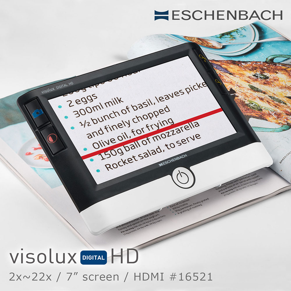 【德國 Eschenbach】visolux DIGITAL HD 2x-22x 7吋高畫質HDMI可攜式擴視機 16521 (公司貨)