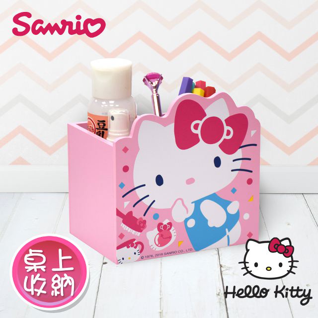 【Hello Kitty】凱蒂貓 造型小物收納盒 桌上收納 文具盒收納 筆筒(正版授權台灣製)