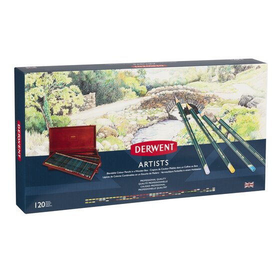 DERWENT 達爾文 高階油性色鉛120色-木盒裝 32098