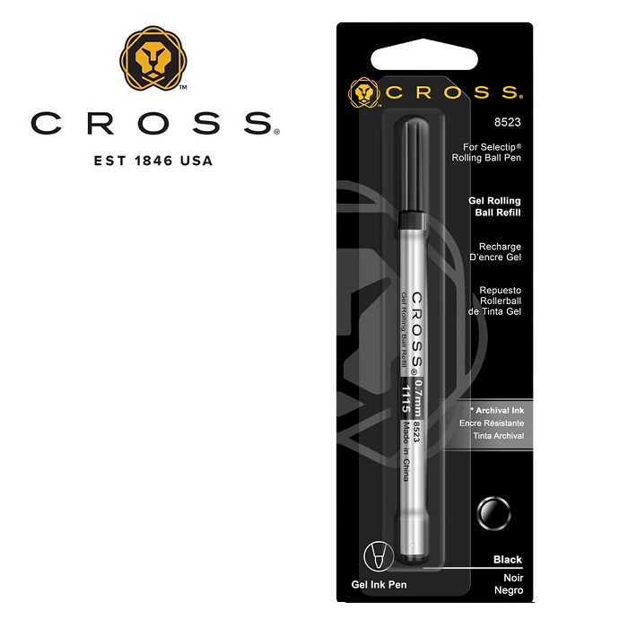 CROSS黑色鋼珠筆芯6支入