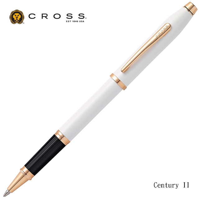 高仕 CROSS 新世紀珍珠白亮漆玫瑰金色鋼珠筆*AT0085-113