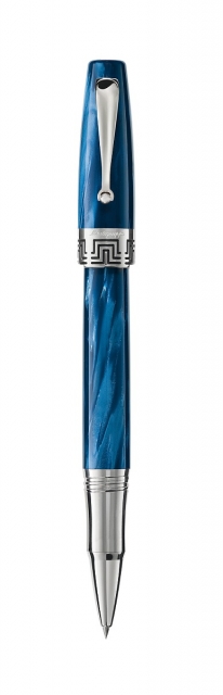 義大利 Montegrappa 萬特佳 Extra 1930 純銀賽璐珞 鋼珠筆-地中海藍